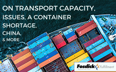On Transport Capacity Issues. A Container Shortage. China. & More.