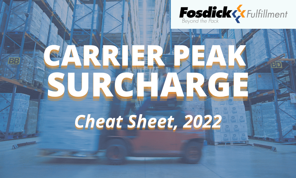 Carrier Peak Surcharge | Cheat Sheet, 2022